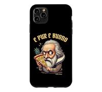 Custodia per iPhone 11 Pro Max Divertente Ananas Pizza Galileo Galilei Nerd storici