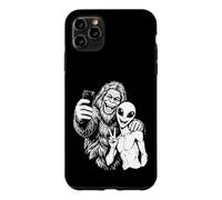 Custodia per iPhone 11 Pro Max Divertente Bigfoot Alien Selfie Cryptid UFO Incontro Design