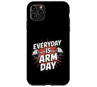 Custodia per iPhone 11 Pro Max Divertente Bodybuilding Everyday Is Arm Day Braccio Allenamento Bizeps