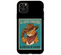Custodia per iPhone 11 Pro Max Divertente cappello da cowboy gatto Meowdy Western Country Rodeo Style