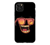 Custodia per iPhone 11 Pro Max Divertente costume emblema occhiali con una grande risata