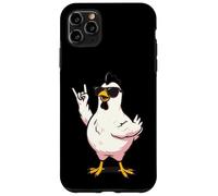 Custodia per iPhone 11 Pro Max Divertente design a forma di uccellino con pollo rock and roll