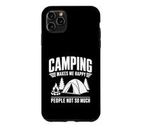 Custodia per iPhone 11 Pro Max Divertente design "Camping Makes Me Happy People Not So Much"