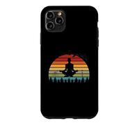 Custodia per iPhone 11 Pro Max Divertente design retrò per istruttori di yoga meditazione