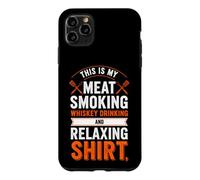 Custodia per iPhone 11 Pro Max Divertente dicendo che la mia carne fumare whisky bere e