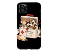 Custodia per iPhone 11 Pro Max Divertente gatto antidepressivo mamma papà bambini miao