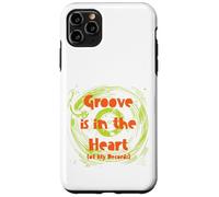 Custodia per iPhone 11 Pro Max Divertente gioco di parole su disco in vinile Groove is in the Heart