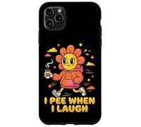 Custodia per iPhone 11 Pro Max Divertente girasole retrò che faccio pipì quando rido Amante