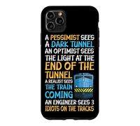 Custodia per iPhone 11 Pro Max Divertente guida ai treni - 3 idioti sui binari