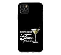 Custodia per iPhone 11 Pro Max Divertente Martini Cocktail Amante C'è Sempre Tempo Per Un Tini