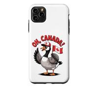 Custodia per iPhone 11 Pro Max Divertente Oh Canada Bandiera Oca Canadese Holding Flag Cartoon