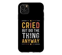 Custodia per iPhone 11 Pro Max Divertente pianto ma ha fatto la cosa comunque carino lacrime dicendo citazione