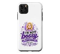 Custodia per iPhone 11 Pro Max Divertente prepotente bionda cartone animato donna viola regina dicendo
