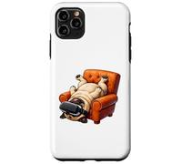 Custodia per iPhone 11 Pro Max Divertente Pug VR Gaming Dog Art