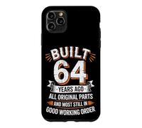 Custodia per iPhone 11 Pro Max Divertente regalo per il 64° compleanno per uomini e donne costruito 64 anni fa