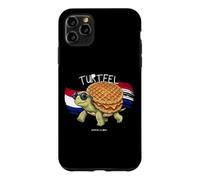 Custodia per iPhone 11 Pro Max Divertente TARTARUGA e STROOPWAFEL dai Paesi Bassi
