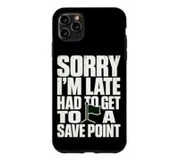 Custodia per iPhone 11 Pro Max Divertente Videogioco Salva Punto Gioco Nerd Umorismo
