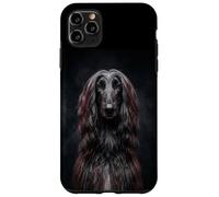 Custodia per iPhone 11 Pro Max dolce elegante nero afghano cane ironia levriero