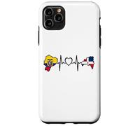 Custodia per iPhone 11 Pro Max Dominican Ecuadorian Heartbeat Ecuador Flag Heritage