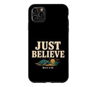 Custodia per iPhone 11 Pro Max Don't Be Afraid Just Believe Mark 5:36 Sea Turtle Faith