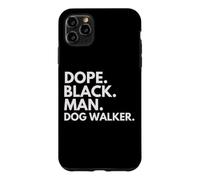 Custodia per iPhone 11 Pro Max Dope Black Man Dog Walker African American Pride