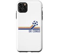 Custodia per iPhone 11 Pro Max DR Congo Soccer 2026 Tifosi Congolesi Retro Vintage