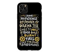Custodia per iPhone 11 Pro Max Drag Racing: odore di pneumatici bruciati e carburante da corsa