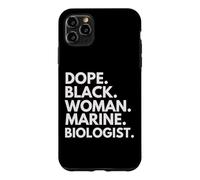 Custodia per iPhone 11 Pro Max Droga Donna Nera Biologo Marino Afroamericano Graduat3