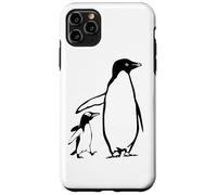Custodia per iPhone 11 Pro Max Due pinguini padre e il bambino pinguino