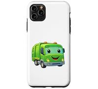 Custodia per iPhone 11 Pro Max Dumpy The Garbage Truck Sorridente Personaggio Design per Bambini