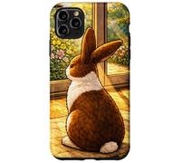 Custodia per iPhone 11 Pro Max Dutchie Bunny seduto dentro mentre guarda fuori