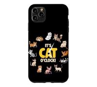 Custodia per iPhone 11 Pro Max È Cat O'Clock! Divertente amante degli animali gatti razze gattino carino