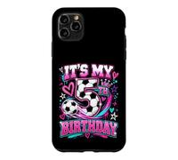 Custodia per iPhone 11 Pro Max È il mio quinto compleanno Soccer Ball Girl