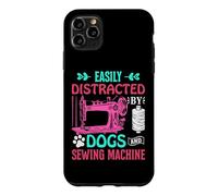 Custodia per iPhone 11 Pro Max Easily Distracted By Dogs And Sewing Machine Seamstress