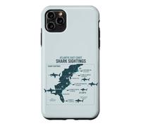 Custodia per iPhone 11 Pro Max East Coast Shark Sightings Cool Map