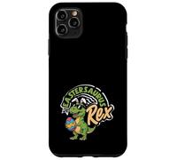 Custodia per iPhone 11 Pro Max Eastersaurus Rex Funny T-Rex Easter Bunny Ears Ragazzi Bambini