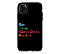 Custodia per iPhone 11 Pro Max Eat Sleep Carve Stone Repeat per intagliatori di pietre e amanti