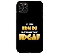 Custodia per iPhone 11 Pro Max EDM DJ IDGAF Funny Dance Music Festival Costume EDM Rave DJs