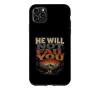 Custodia per iPhone 11 Pro Max Egli non ti mancherà Deuteronomio 31 6 Retro