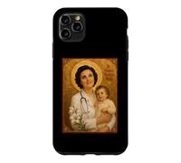 Custodia per iPhone 11 Pro Max Elegante Icona Cattolica di Santa Gianna Beretta Molla