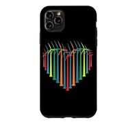 Custodia per iPhone 11 Pro Max Energia rinnovabile Wind Turbine Cuore Mulino a vento