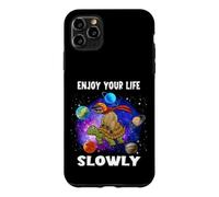 Custodia per iPhone 11 Pro Max Enjoy Your Life Slowly Turtle Sloth Funny Sloths Turtles