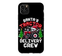 Custodia per iPhone 11 Pro Max Equipaggio di consegna del trattore di Babbo Natale