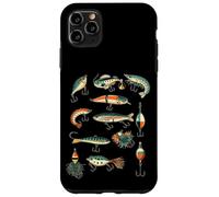 Custodia per iPhone 11 Pro Max Esche da pesca retrò Pesce Bait Collection Fisherman