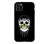 Custodia per iPhone 11 Pro Max Estetica del mese dell'orgoglio dell'orrore del teschio gocciolante