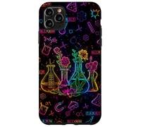 Custodia per iPhone 11 Pro Max Estetica Fiore Floreale Rosa Preppy Lab Scienza Chimica