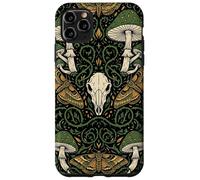 Custodia per iPhone 11 Pro Max Estetica Goblincore | Falena e teschio di funghi - Cottagecore