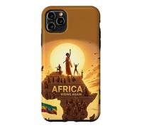 Custodia per iPhone 11 Pro Max Ethiopian Flag Rasta Africa Rising again from Ethiopia
