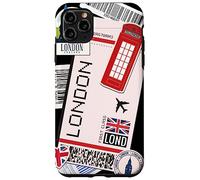 Custodia per iPhone 11 Pro Max Etichetta dei biglietti aerei per la destinazione Londra