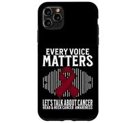 Custodia per iPhone 11 Pro Max Every Voice Matters Head and Neck Cancer Awareness Gifts